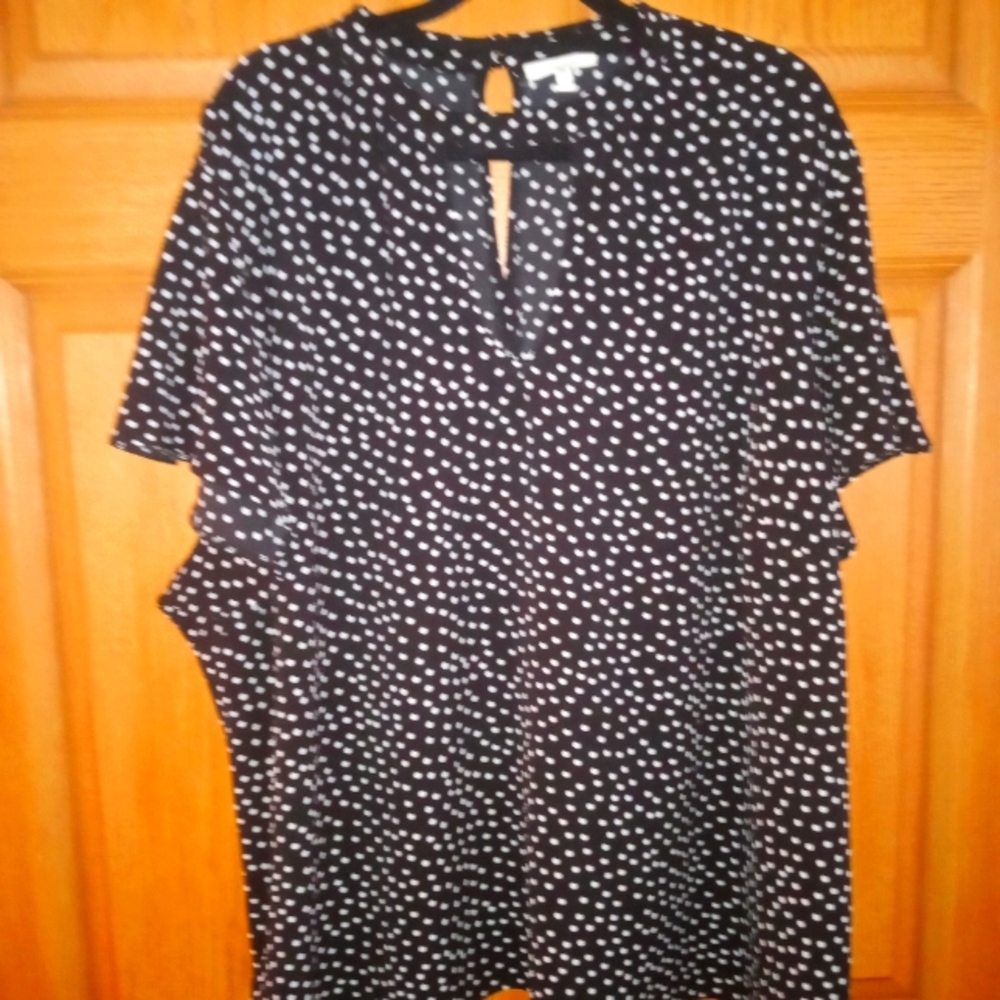 - Maurice Polka Dot SS Blouse 3x